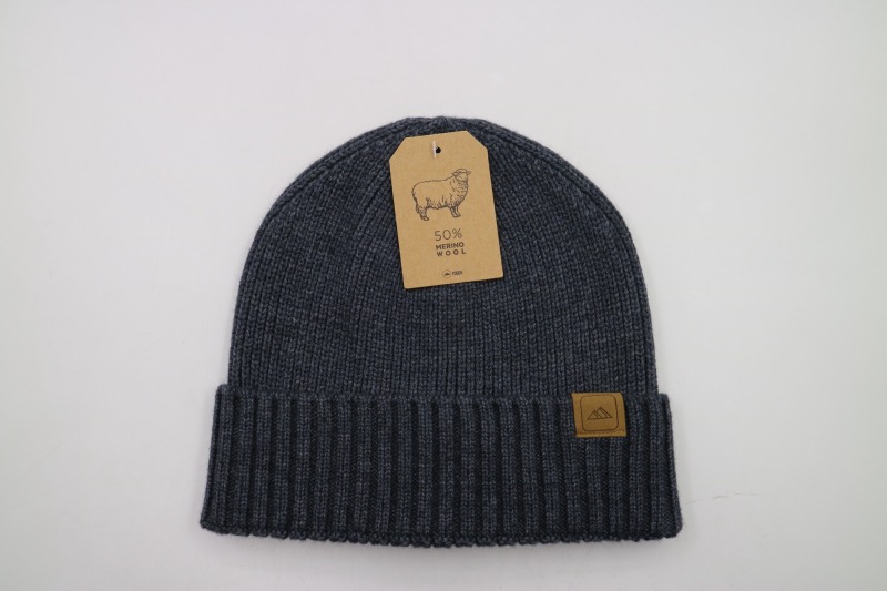 Promotional Top Quality Merino Wool Beanie Custom Hat for Cold Winter with Folded Leather Patch for Men | Sewingman