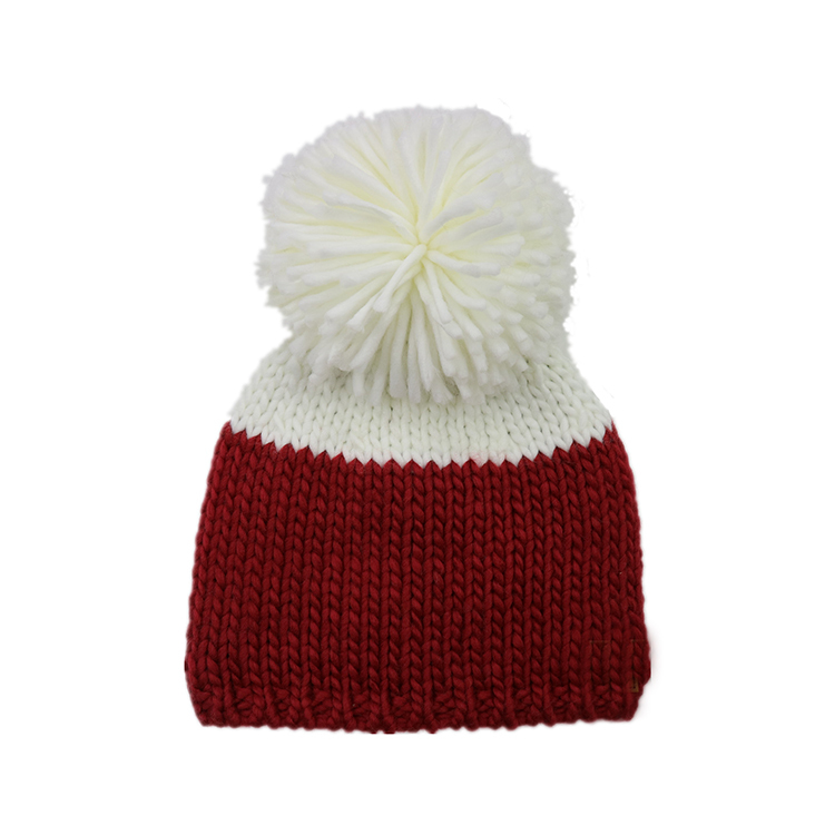 Wholesale Women's Thick Winter Knitted Beanies Hat with Big Pom Pom | Sewingman