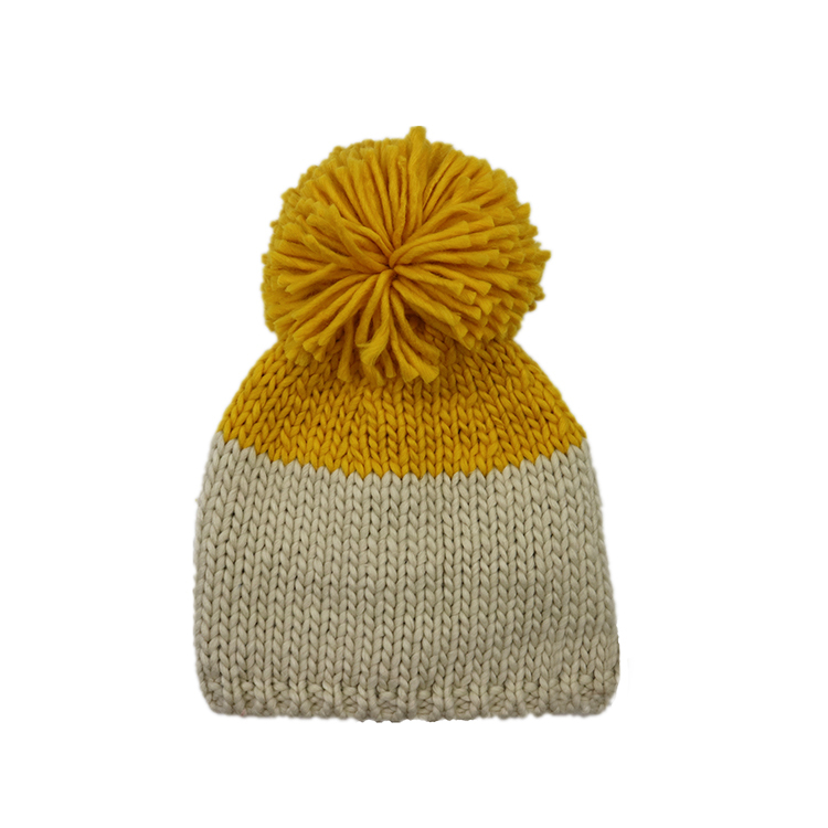 Wholesale Women's Thick Winter Knitted Beanies Hat with Big Pom Pom | Sewingman