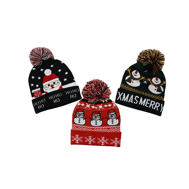 High Quality Knitting Jacquard Christmas Hat and Scarf 2 Pieces Set | Sewingman