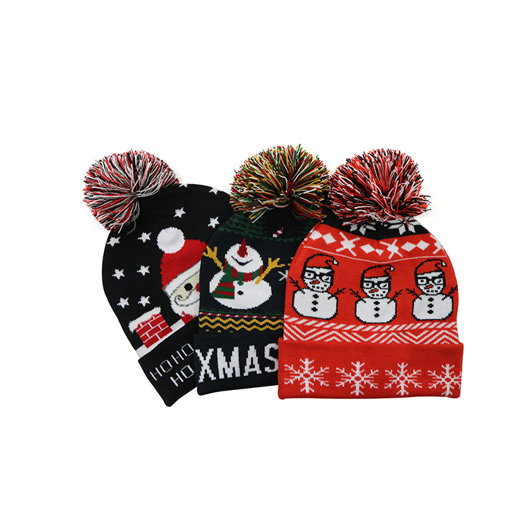 High Quality Knitting Jacquard Christmas Hat and Scarf 2 Pieces Set | Sewingman