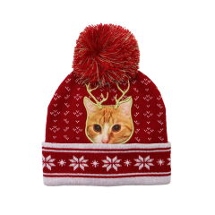 OEM/ODM Factory Sale Fashion New Products Customized Pet Patterns Knitted Christmas Hats for Adults | Sewingman