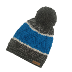 Contrast Color pompom Beanie