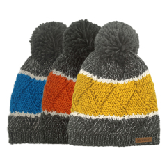 Contrast Color pompom Beanie