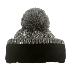 Contrast Color pompom Beanie