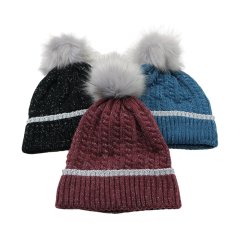 Lurex Pom Beanie For Women