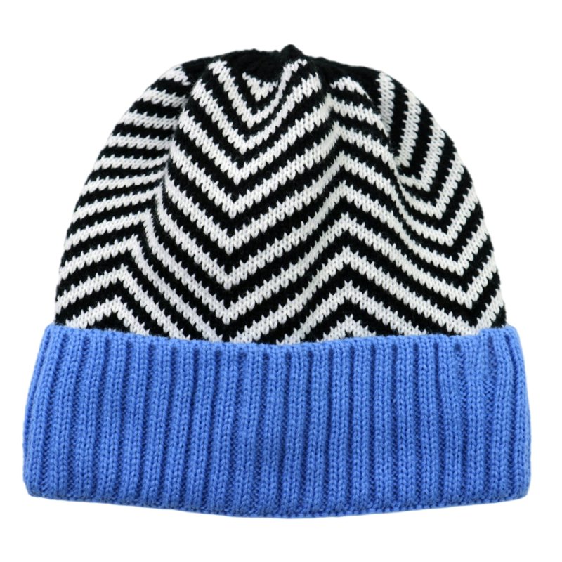 Herringbone Knitted Beanie And Scarf Set