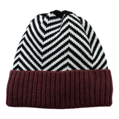 Herringbone Knitted Beanie And Scarf Set