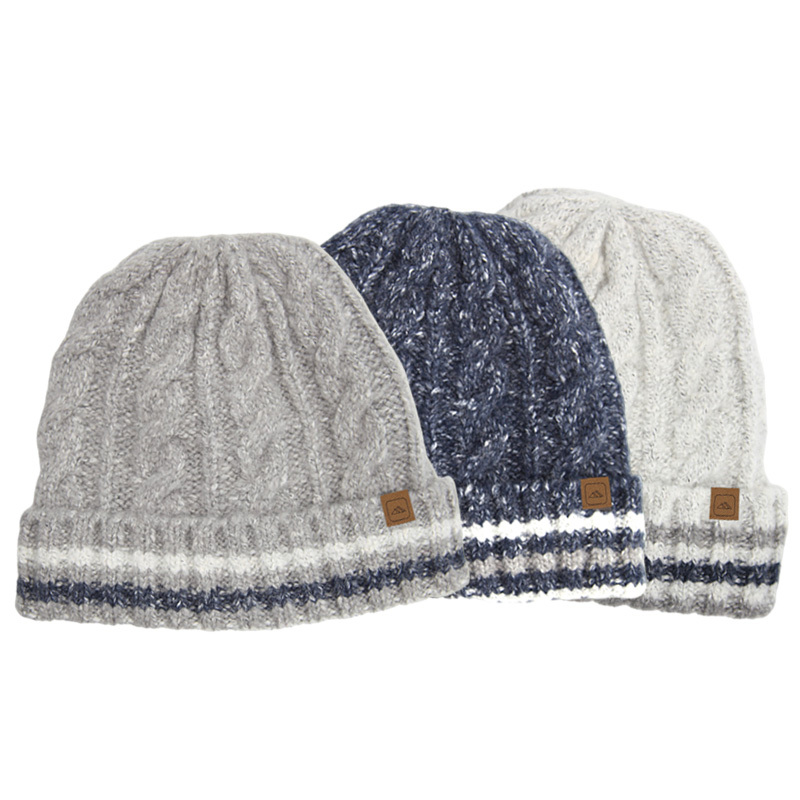 Cable Knitted Cuffed Beanie For Adult