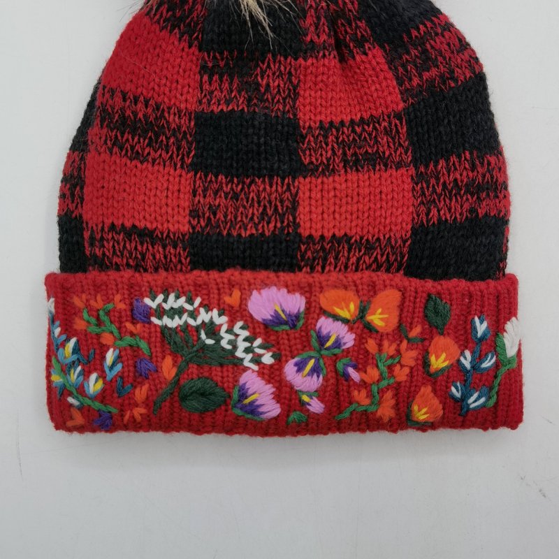 Handmade Flower Winter Beanie For Women