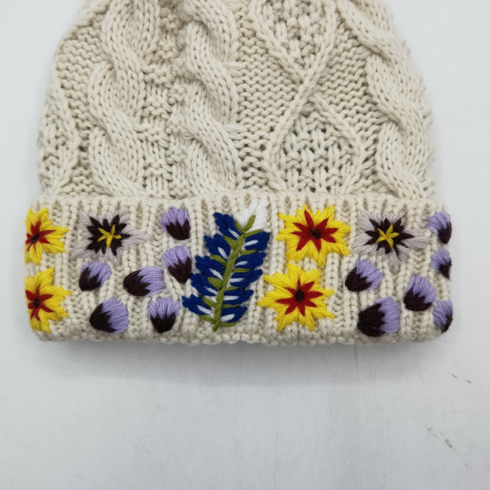 Handmade Flower Winter Beanie For Women