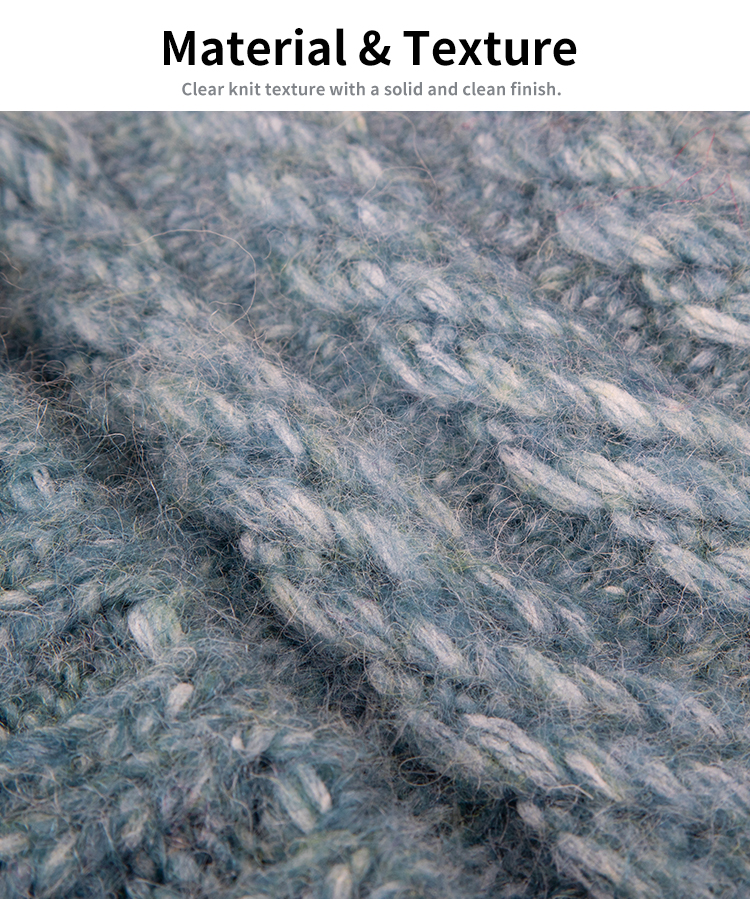 Wool Blend Cable Knit Pom Beanie