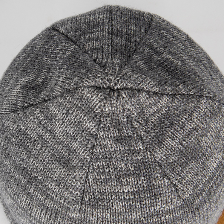 Merino Marled Rib Knit Beanie