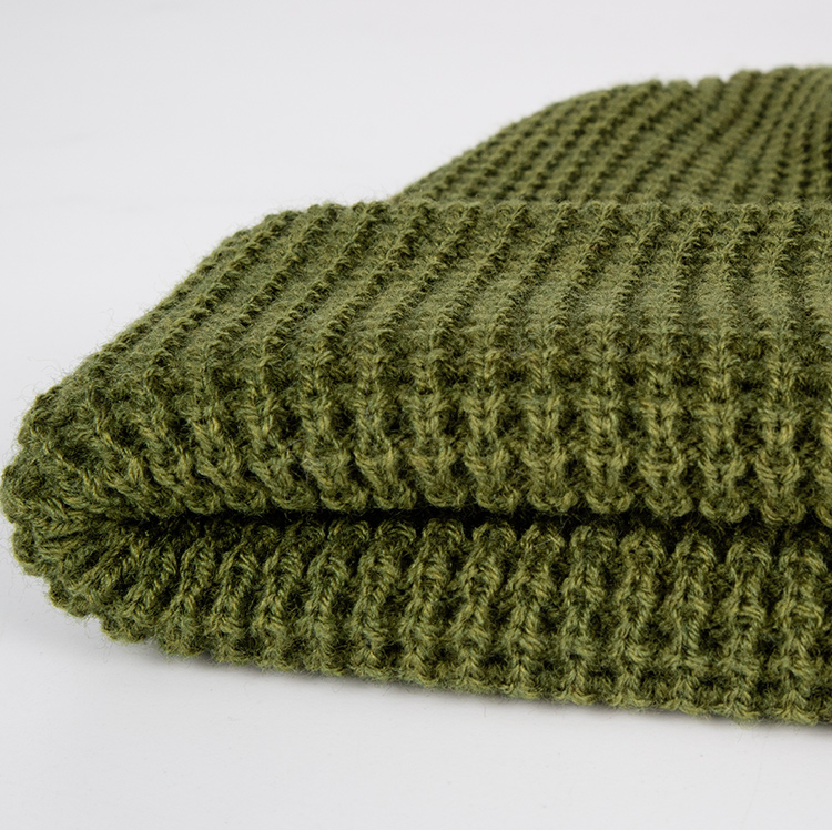 Waffel Knit Cuffed Winter Beanie