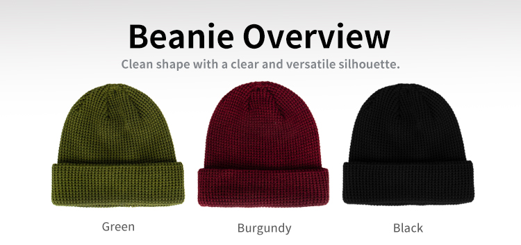 Waffel Knit Cuffed Winter Beanie