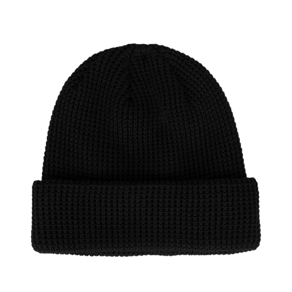 Waffel Knit Cuffed Winter Beanie