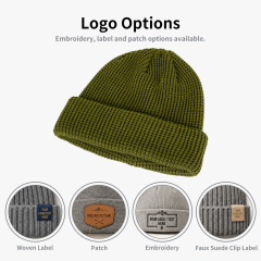 Waffel Knit Cuffed Winter Beanie