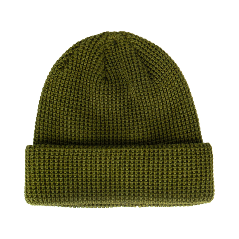 Waffel Knit Cuffed Winter Beanie