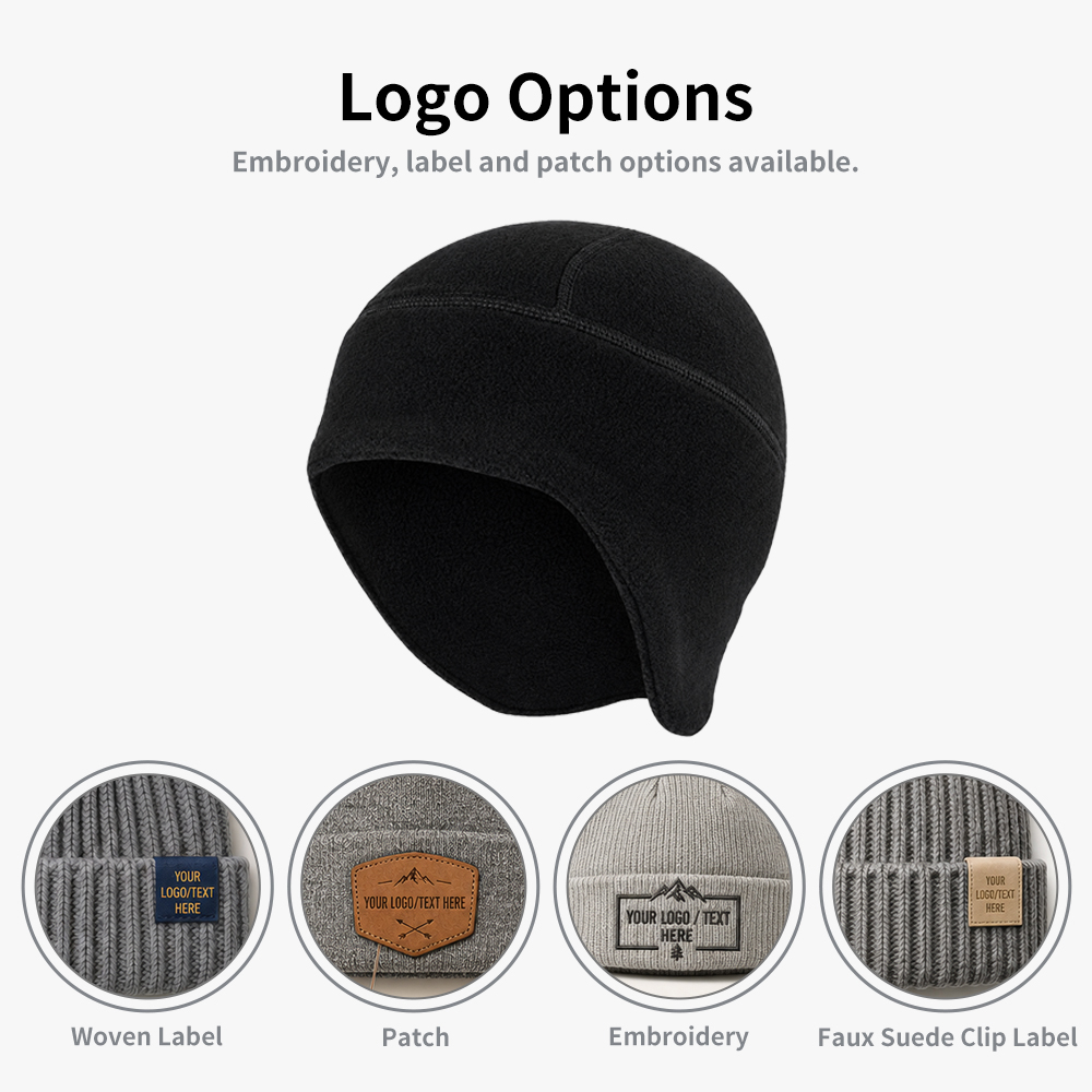 100% Polyester Fleece Earflap Winter Hats
