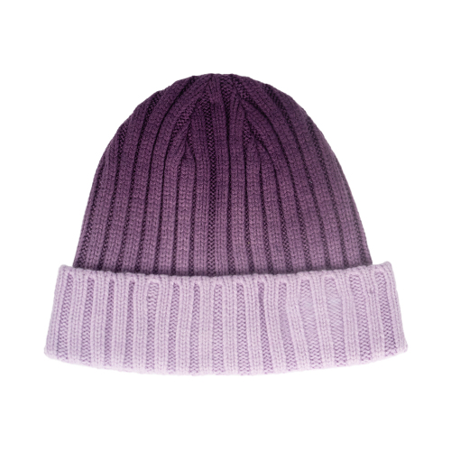 Color Gradient Acrylic Knit Fleece Lining Beanie