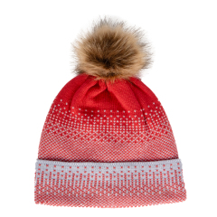 Acrylic Jacquard Knitted Pom Pom Beanie