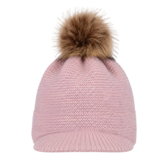 Pom Pom Knit Brim Fleece Lined Beanie