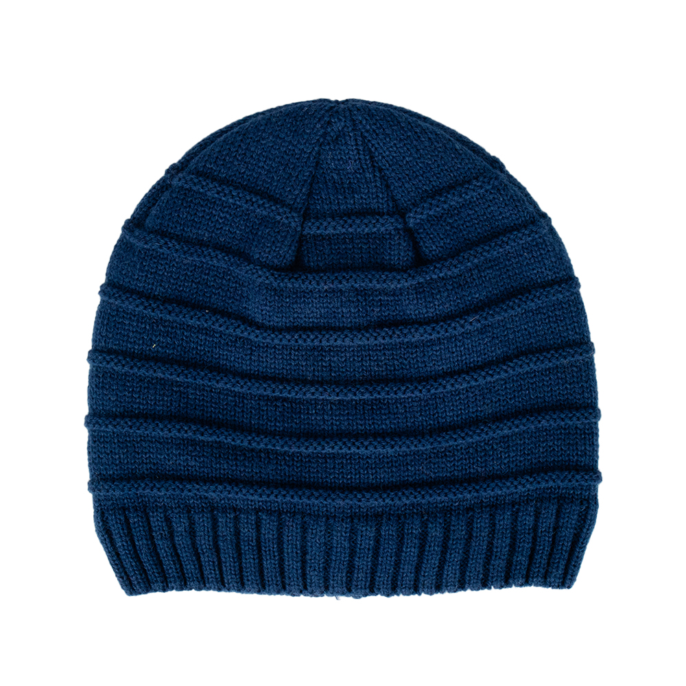Cuffless Wool Blend Skull Beanie