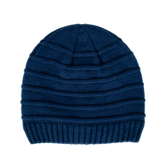 Cuffless Wool Blend Skull Beanie