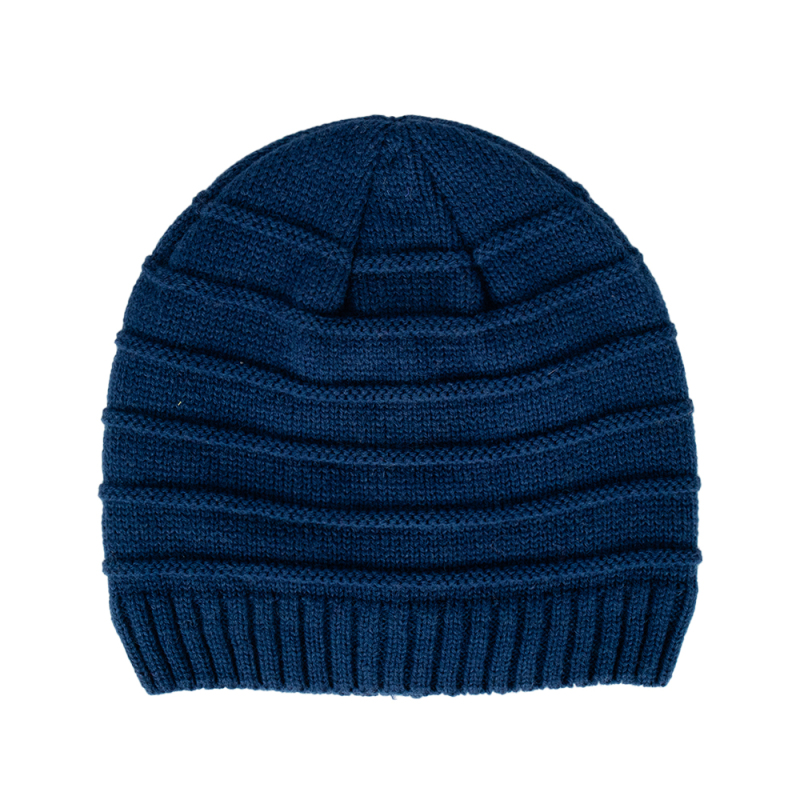 Cuffless Wool Blend Skull Beanie