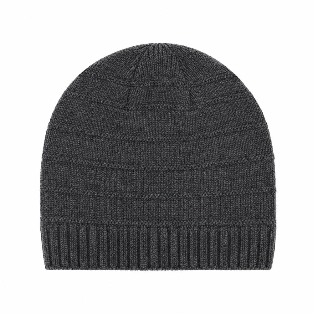 Cuffless Wool Blend Skull Beanie