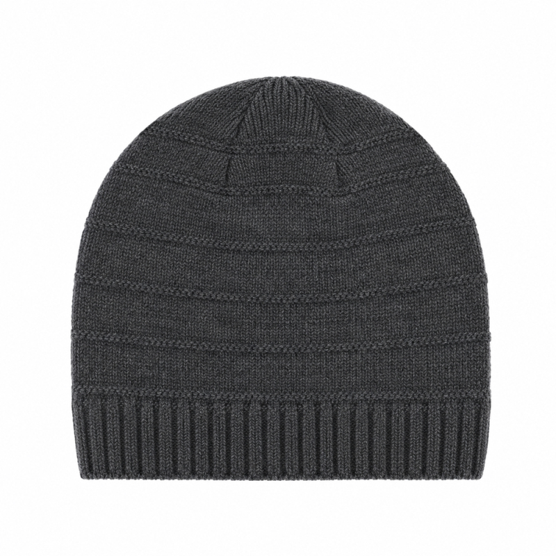 Cuffless Wool Blend Skull Beanie