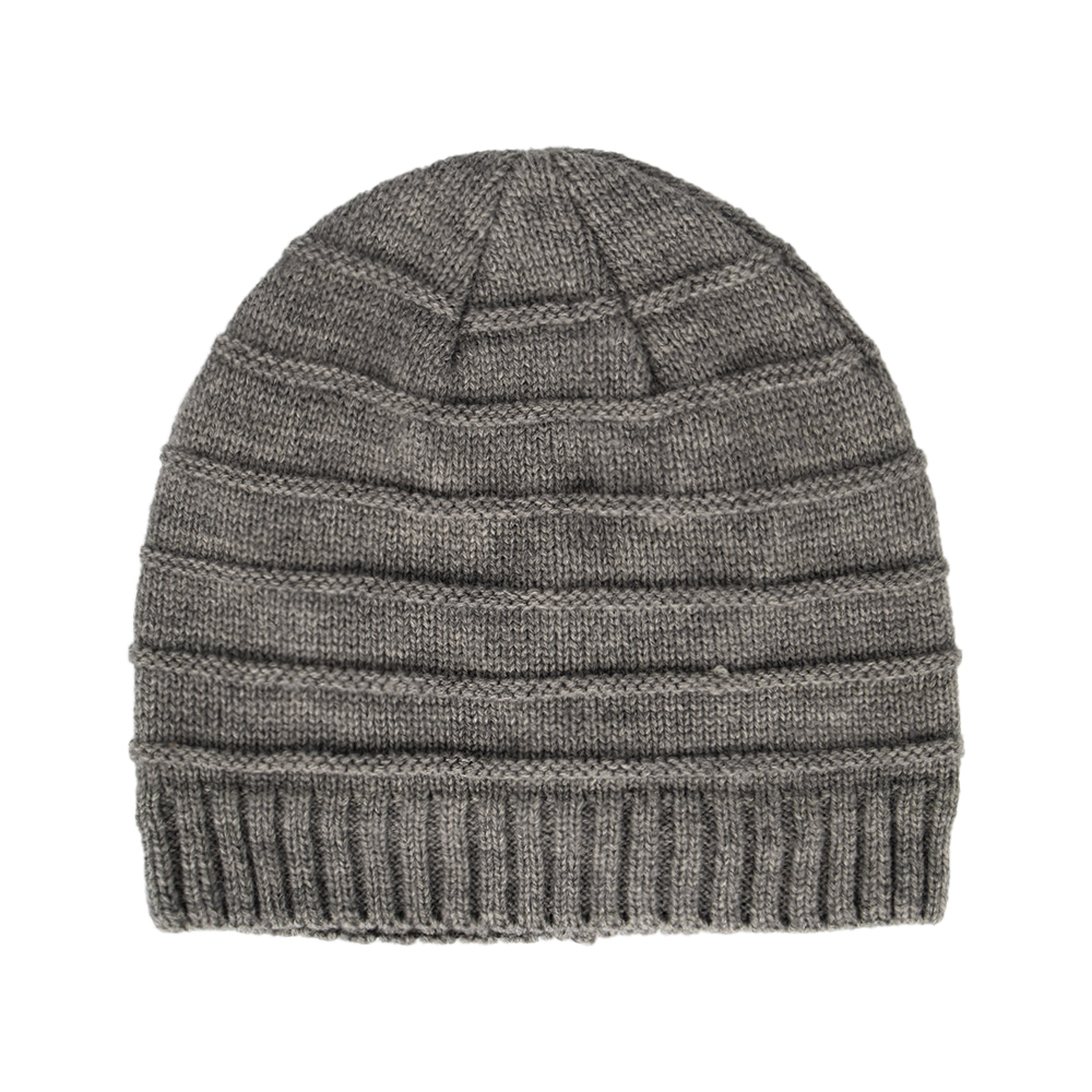 Cuffless Wool Blend Skull Beanie