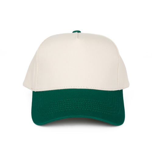 Two Color 5 Panel Strap Back Baseball Cap