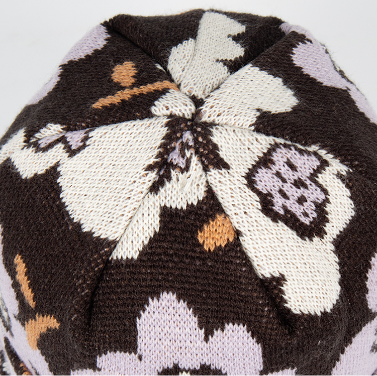 floral-jacquard-knit-cuffed-beanie