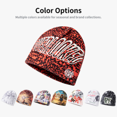 Custom Printed Polyester Skull Beanie