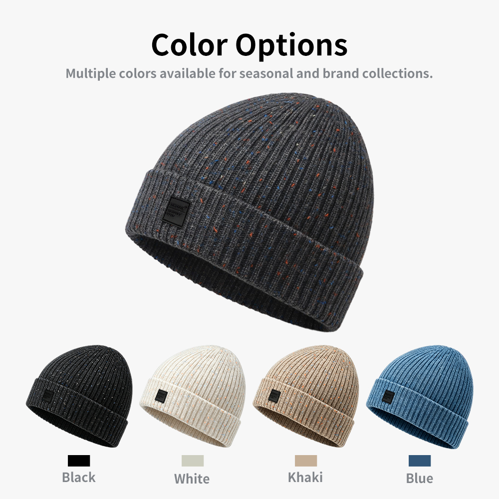 Speckled Knit Wool Blend Beanie