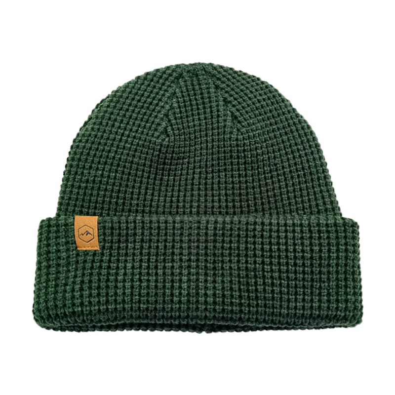 Chunky Waffle Knit Cuffed Beanie