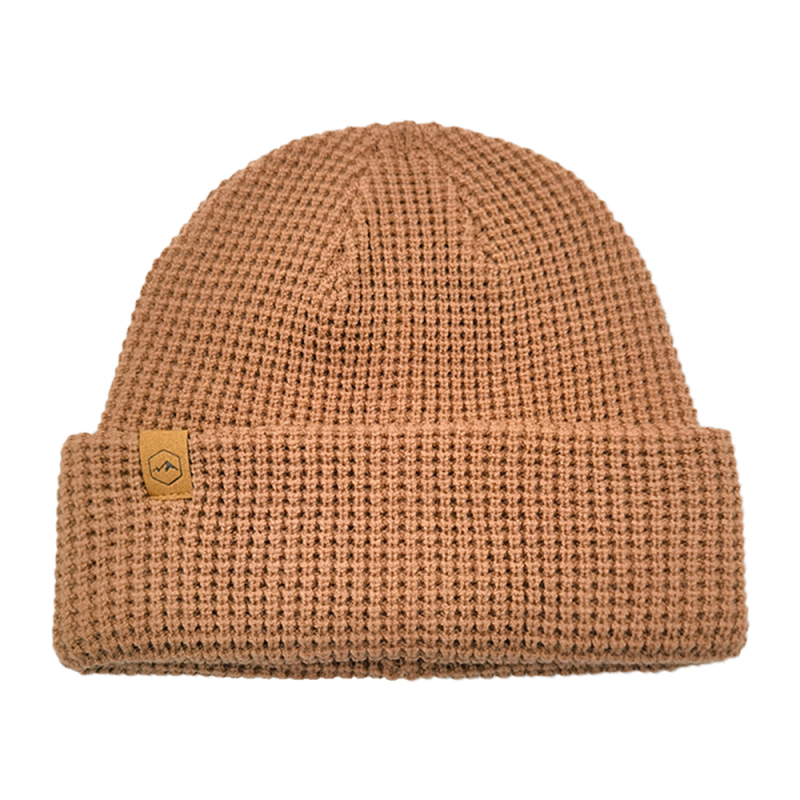 Chunky Waffle Knit Cuffed Beanie