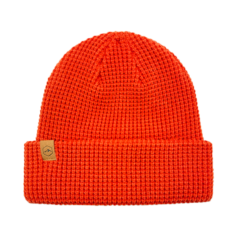 Chunky Waffle Knit Cuffed Beanie