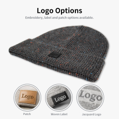 Speckled Knit Wool Blend Beanie