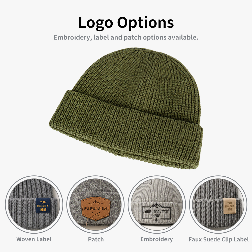 Short Rib Knit Fisherman Beanie