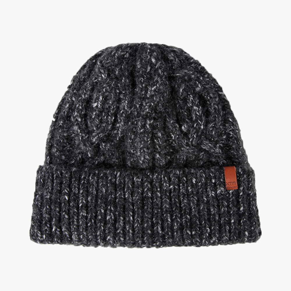Cable Knit Wool Blend Cuffed Unisex Beanie