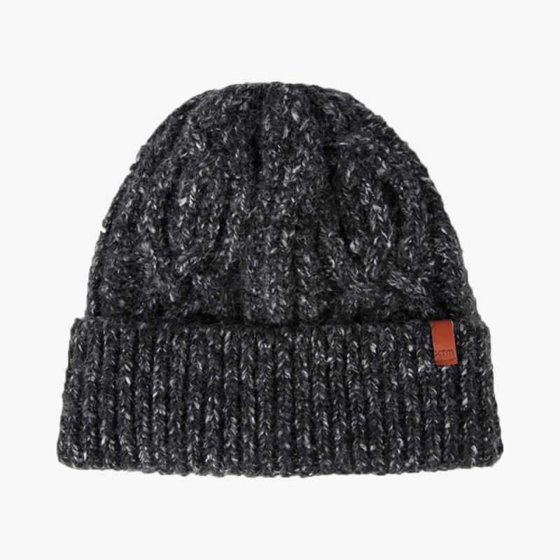 Cable Knit Wool Blend Cuffed Unisex Beanie