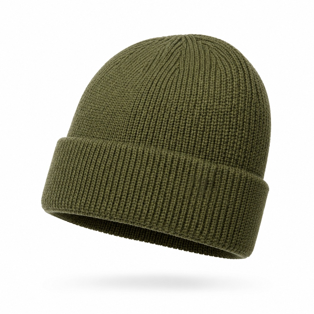 Short Rib Knit Fisherman Beanie