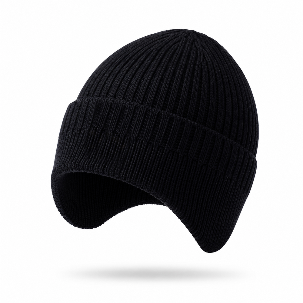 Cotton Kids Ear Flap Knit Beanie Hat