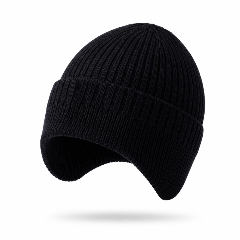 Cotton Kids Ear Flap Knit Beanie Hat