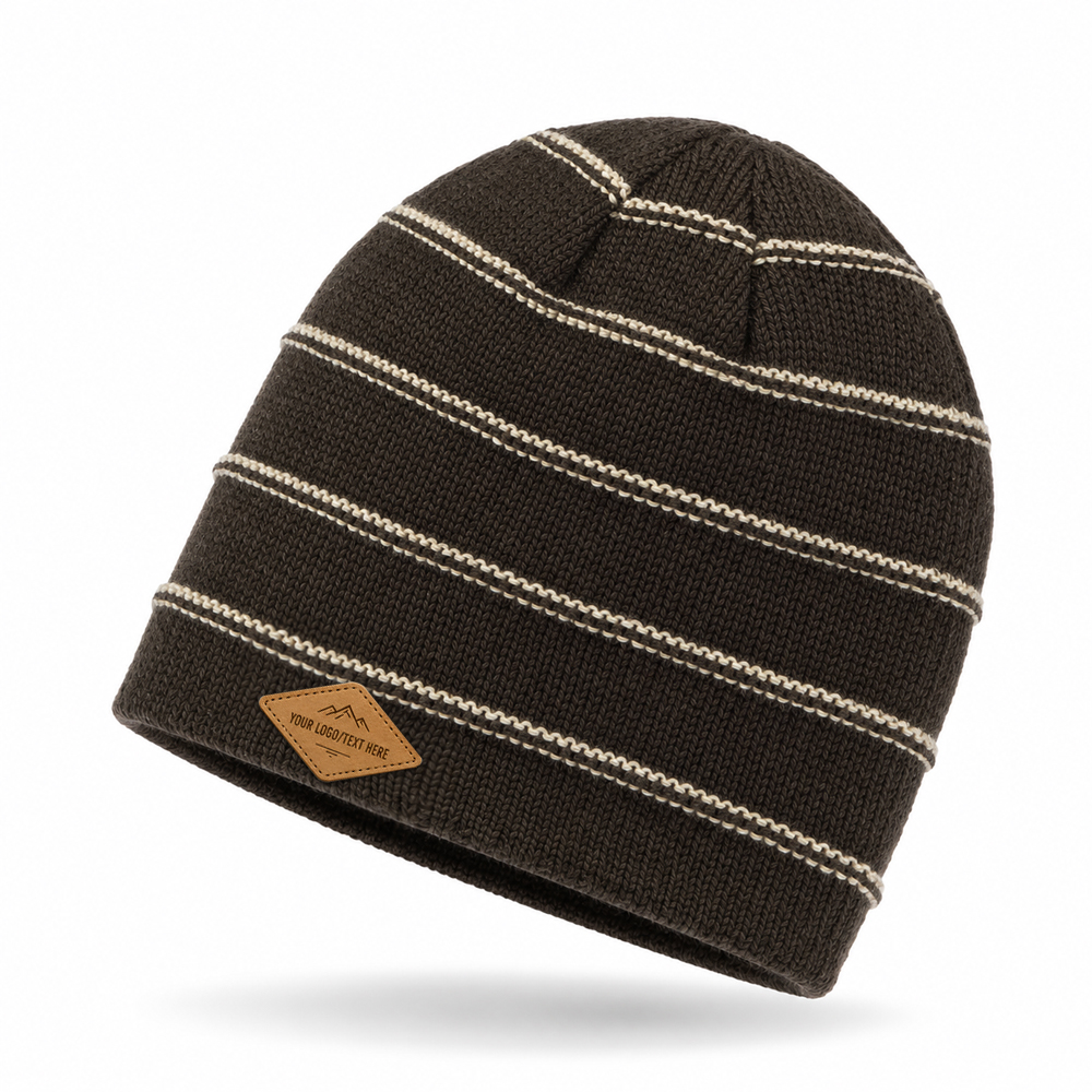 Contrast Trackline Skull Beanie