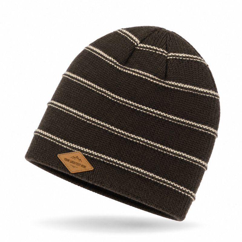 Contrast Trackline Skull Beanie