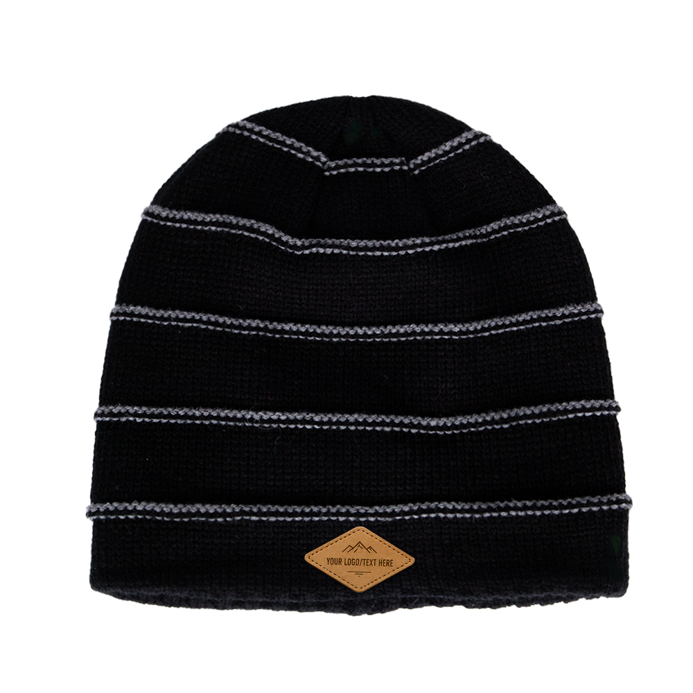 Contrast Trackline Skull Beanie