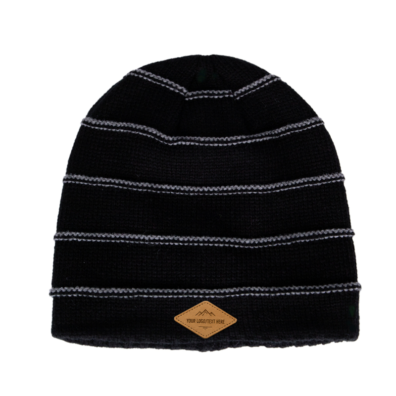 Contrast Trackline Skull Beanie